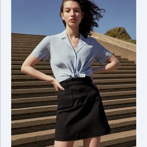 Everlane Patch Pocket Skirt in Black